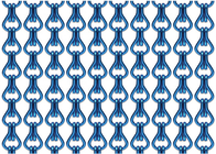 อลูมิเนียมอัลลอยด์ Chain Link ตกแต่งลวดตาข่ายม่านหน้าจอสีฟ้า