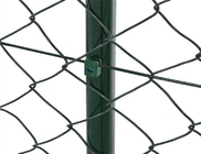2m ความสูง PVC ปกแต่งเพชร Chain Link Fence การใช้ในฟาร์ม