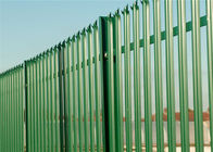 Park Green Color Pvc Security Palisade Fence Pales, รั้วลวดตาข่าย