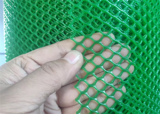 ตาข่ายพลาสติก HDPE สีเขียว Diamond Hole ขนาด 15 มม.